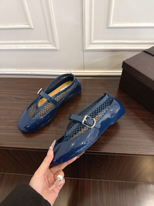 Zapatos Planos de Mujer Alaias Estilo Punk Mary Jane, Novedad 2025, Parte Superior de Cuero Genuino, Punta Cuadrada, Hebilla con Remaches, Antideslizantes y Suaves - Product Image 4