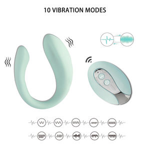 Mainan seks dewasa Vibrator kepala ganda untuk wanita Remote Control 10 Mode getar Stimulator g-spot - Product Image 2