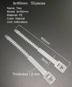 Attache-câble en nylon réutilisable de type échelle, réglable et réutilisable, en PE, à fermeture éclair - Product Image 6