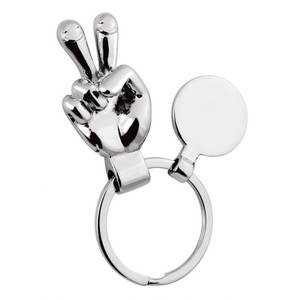 Llavero Personalizado Victory, Llavero de Moda de Aleación Metálica con Logotipo Personalizado, Llavero Personalizado de Metal y Madera - Product Image 1