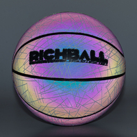 Taille officielle 7 PU Street Ballons de basket-ball brillants Fabricant personnalisé Basketball réfléchissant