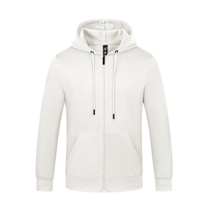 Customized Cotton Zip-Up Hooded Sweatshirt Fleece Lined Work Uniforms With Logo Print For Autumn Winter - Product Image 1