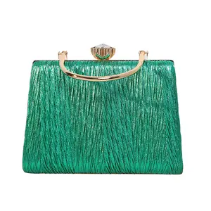Wholesale hot sale party clutch 2023 satin evening luxury evening bag women diamond handbags