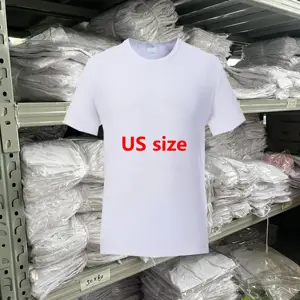 Used sublimation shirts 100% polyester cotton feel US Size blank polyester tshirts for sublimation t shirts plain custom