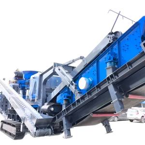 Estación Móvil de Trituración Tipo Crawler, Trituradora de Tipo Contraataque, Línea de Producción Móvil de Trituración Tipo Neumático, Equipo de Trituración de Piedra - Product Image 1