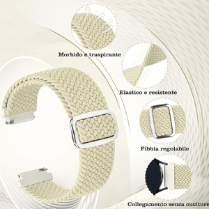 Bracelet de <span class=keywords><strong>montre</strong></span> en nylon XANS avec boucle à ardillon réglable élastique de 18 mm/20 mm/22 mm/24 mm pour /Garmin/// Hommes - Product Image 3