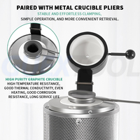 Fourneau de fusion numérique portable pour métaux, or, argent et aluminium, équipement de fusion avec creuset en quartz