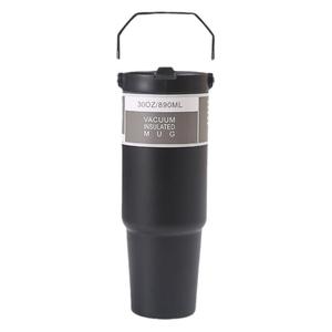定制20盎司30盎司便携式冰杯304不锈钢绝缘冷冻咖啡杯汽车吸管汽车杯 - Product Image 5