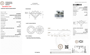 Anel Romântico de Noivado e Aniversário em Ouro 18k com Diamante de Laboratório CVD HPHT Certificado IGI 3.0ct Lapidação Brilhante Cravejado - Product Image 6
