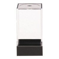 10 boîtes de rangement en plastique pour figurines, base noire, couvercle transparent, protection anti-poussière, boîte de présentation pour figurines d'action