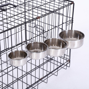 Round Stainless Steel <b>Crate</b> Non Slip Household Dog <b>Cat</b> Food Water Bowl Large Small Puppy Feeder Pet Bowl - Product Image 2