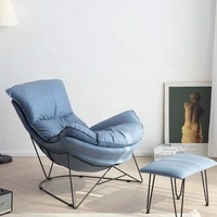 Fauteuil à bascule moderne capitonné confortable en tissu technique non électrique pour la maison, le bureau, le salon, la chambre, l'hôtel, l'appartement