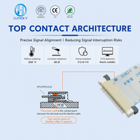 Connecteur FPC à contact supérieur de type tiroir, pas de 0,5 mm, 4 à 20 broches, prise ZIF, vente en gros directe d'usine pour module d'écran tactile LCD