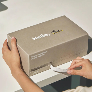 Caja de papel corrugado con autosellado biodegradable y reciclable de diseño personalizado, caja de envío de embalaje de tira de rasgado con cremallera - Product Image 2