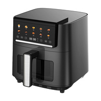 Nouvelle friteuse à air sans huile saine de 6,5 L, ODM/OEM, 10 couleurs, menu numérique, contrôle numérique