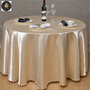 großhandel anpassbares goldene tafeltuch luxus runder tischtuch hochzeit dekoration