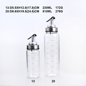 Bouteille en verre borosilicate haute résistance de 650 ml, distributeur d'<span class=keywords><strong>huile</strong></span> d'olive, de sauce, de condiment, d'<span class=keywords><strong>huile</strong></span> de cuisson pour la <span class=keywords><strong>cuisine</strong></span> - Product Image 3