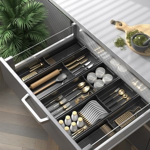 Support de rangement pour bol et assiette Organisateur de tiroirs de cuisine Boîte de rangement pour <span class=keywords><strong>vaisselle</strong></span> et baguettes intégrée pour l'intérieur de l'armoire - Product Image 3