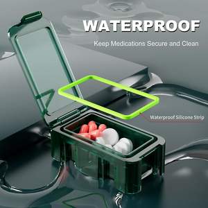 Boîtes à médicaments portables détachables en silicone et ABS petit organisateur de pilules de voyage hebdomadaire et distributeur de <span class=keywords><strong>pilulier</strong></span> de tablette - Product Image 4
