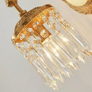 Wall <strong>Lamp</strong> Nordic Modern Creative Living Room Bedroom Hotel Brass Crystal High Quality New Design Stable Antler Crystal Wall <strong>Lamp</strong> - Product Image 5