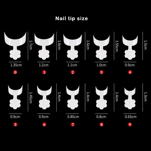 100 pièces de faux ongles en ABS, forme fleur de prunier française, demi-couverture, pour extension de manucure - Product Image 4