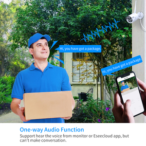 กล้องวงจรปิดไร้สาย Hiseeu H.265 IP66  วัสดุโลหะ ตรวจจับความเคลื่อนไหว ความละเอียด 4MP มองเห็นในเวลากลางคืน พร้อมเสียง  สำหรับบ้าน ระบบรักษาความปลอดภัยกลางแจ้ง  WiFi รุ่น TZ-HB613 - Product Image 2