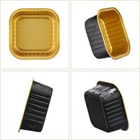 Z180 Mini Boîte à Sauce Multifonctionnelle 180ml en PP Coloré, Gobelet Carré Utilitaire, Ramekin, Gobelets en Aluminium, Alimentaire et Compatible Micro-ondes
