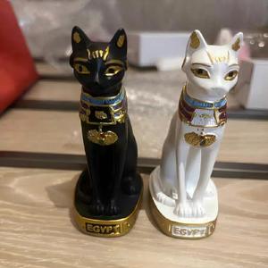 Sujetalibros de Resina Estilo Vintage con Diseño Artístico de Gato Egipcio Retro Negro, Decoración para el Hogar u Oficina, Estatua de Gato Egipcio - Product Image 4