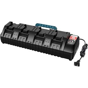 Cargador rápido 3A de 4 puertos, con 2 puertos USB, para Milwaukee, 14,4 V-18V, baterías de iones de litio - Product Image 1