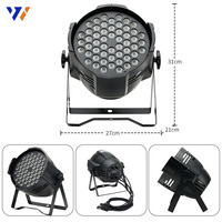 8 projecteurs LED intelligents RGB 54*3W DMX512 7CH en métal avec flight case pour mariage, discothèque, bar, scène, DJ, KTV