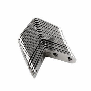 Esquina Brace Heavy Duty Acero inoxidable cepillado L Soportes Junta Madera Mesas Tocadores Soportes de ángulo recto con tornillos - Product Image 2