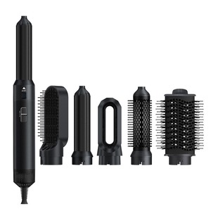 <span class=keywords><strong>Brosse</strong></span> Sèche-Cheveux 6-en-1 Interchangeable, Sèche-Cheveux Coiffant, Peigne à Air Chaud, Lisseur, Multi-Boucleur, Styler Capillaire - Product Image 2