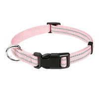 Collier Réfléchissant Ajustable et Élégant pour Chien, en Nylon et Polyester Durables, avec Boucle à Libération Rapide, Confortable et Léger pour la Nuit