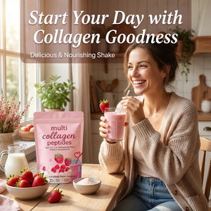 Collagène en poudre multi-sources pour la vente en gros aux fabricants, supplément de collagène polypeptidique vitaminé, milkshake, 1 lb de poudre de collagène - Product Image 1