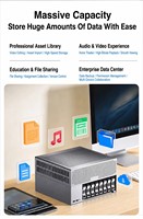 Mini PC con IA y NAS, Intel Core Ultra 9 285H, Servidor de Almacenamiento de 8 Bahías con LAN de 10 GbE para Laboratorio en Casa y Almacenamiento