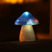 Lampu Jamur Tenaga Surya Polyresin, Lampu Taman Luar Ruangan, Tahan Air, Lampu Jamur Led Jamur Ip44 RGB, Dekorasi Halaman Rumput