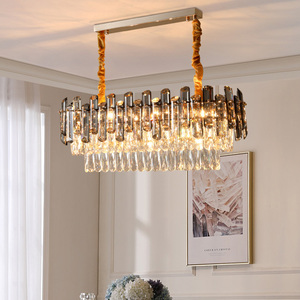 Lampes suspendues décoratives d'hôtel moderne Éclairage de lustre en cristal d'or de style européen de villa de salon - Product Image 2