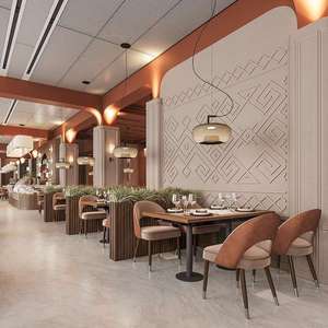 Diseño de Interiores de Restaurantes de Lujo |   Nueva Solución Integral de Mobiliario Clásico para Hostelería: Banqueta de Madera Cálida, Mármol y Latón - Product Image 5