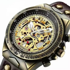 Reloj Mecánico Automático para Hombre, Diseño de Nicho en Bronce, 30m Resistente al Agua, Luminoso, Retro, Transparente, Esqueleto, de Cuerda Automática, Venta al Por Mayor - Product Image 3