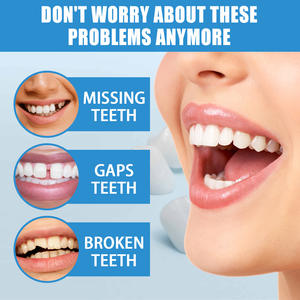 Jaysuing Kit de réparation dentaire temporaire Gomme de réparation dentaire Décoration de maquillage de fête <span class=keywords><strong>Colle</strong></span> pour prothèses dentaires - Product Image 4