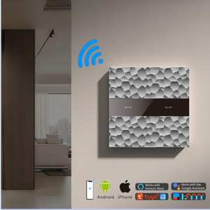 Interruptor y Enchufe Inteligente de Pared con Panel de Plástico/Vidrio Gris, Un Solo Polo, 4 Vías, 10A, Compatible con Smart Life y <span class=keywords><strong>Alexa</strong></span>, para WiFi y Zigbee - Product Image 1