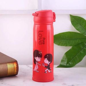 Vaso de Agua de Doble Pared de Vidrio Creativo y Colorido, Linda Botella de Plástico de 400 ml, Aislamiento Térmico Ecológico para Amantes del Camping - Product Image 5