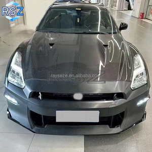 RAYSEZE <span class=keywords><strong>GTR</strong></span> para 2010 <span class=keywords><strong>2015</strong></span> 2018 <span class=keywords><strong>Nissan</strong></span>, Kit de carrocería de parachoques trasero delantero, rejilla inferior deportiva, soporte de luz antiniebla, GT-R - Product Image 5