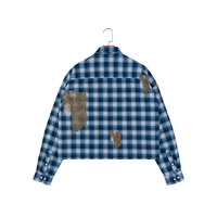 Chemise décontractée ample à manches longues en flanelle à carreaux de haute qualité pour homme, avec imprimé et broderie, collection automne, design personnalisé