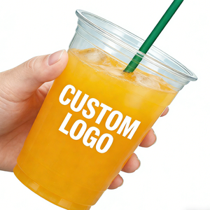 แก้วพลาสติก PP แบบผนังเดียว ขนาดเส้นผ่านศูนย์กลาง 90 มม. สำหรับงานแต่งงาน พิมพ์โลโก้ด้วย UV สำหรับน้ำผลไม้ 12 ออนซ์ ของใช้ในงานปาร์ตี้แบบใช้แล้วทิ้ง - Product Image 4