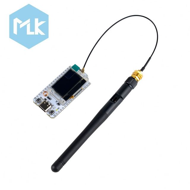 MLK Meshtastic LoRa 32 V3 Node Development Board LoRa32 SX1262 0.96 Inch OLED Display Kit with 5dBi Antenna 868MHz/915MHz