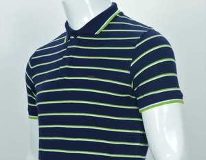 2023 nueva llegada personalizada 100% algodón manga corta a rayas para camiseta alta calidad cómoda tela de punto suave hombres rápido - Product Image 6