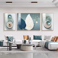 HD 3-Paire Cristal Porcelaine Peinture Salon Suspendu Image Impression Mur Art Œuvres Nature Morte Impression sur Toile