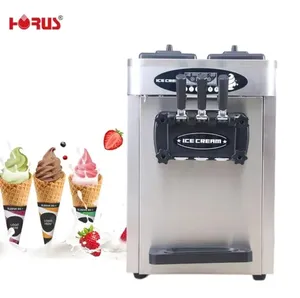 Máquina de helados de acero inoxidable 304 de alta calidad 2800W comercial dos sabores un mezclador fabricante de helados