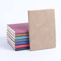 Cahier de bureau en cuir personnalisé minimaliste Style imprimé avec cahier d'école portable en papier coloré pour voyage